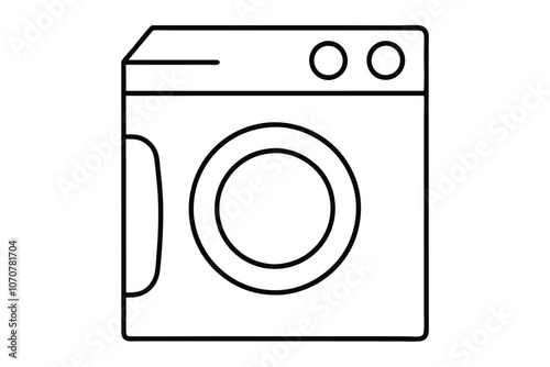 Washing Dryer line art vector illustration