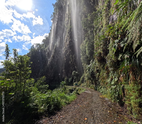 Death Road waterfall