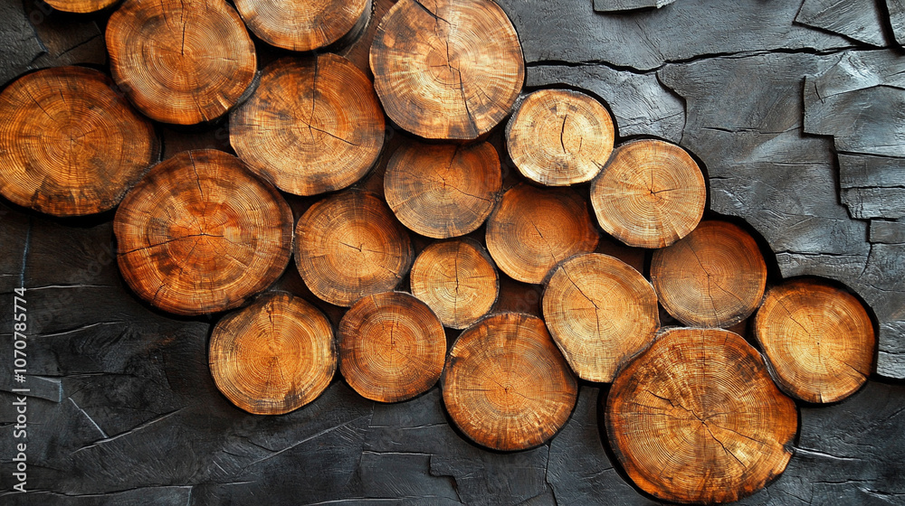 Close-up of a log wall, showcasing natural wood textures and intricate grain patterns. Symbolizes resilience, history, and nature's beauty, reflecting strength and simplicity in earthy tones Close-up of a log wall, showcasing natural wood textures and intricate grain patterns. Symbolizes resilience, history, and nature's beauty, reflecting strength and simplicity in earthy tones