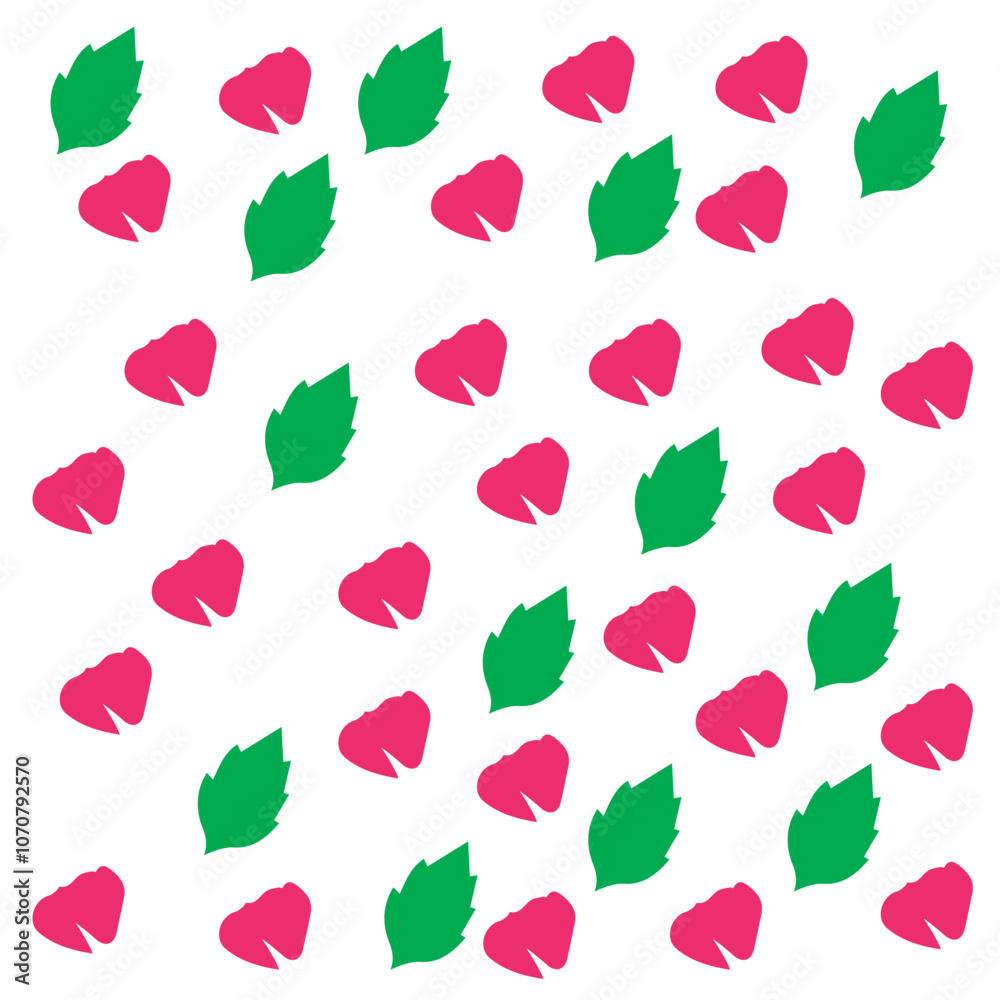 Obraz premium seamless pattern with petals and leaves