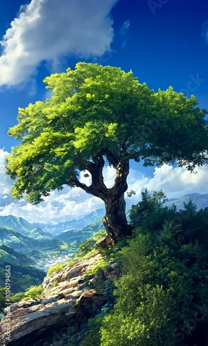 Wallpaper Mural Serene Nature in Anime Manga Style: Calming Video Clip Torontodigital.ca