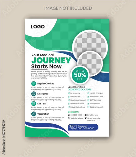 Modern Medical healthcare flyer design, healthcare and medical flyer or poster design