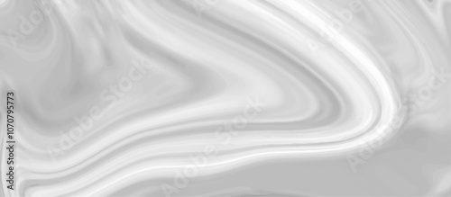 White and grey liquid marble pattern texture natural background.  Liquify Swirl white and gray color art. Beautiful drawing with the divorces and wavy lines in gray tones. 