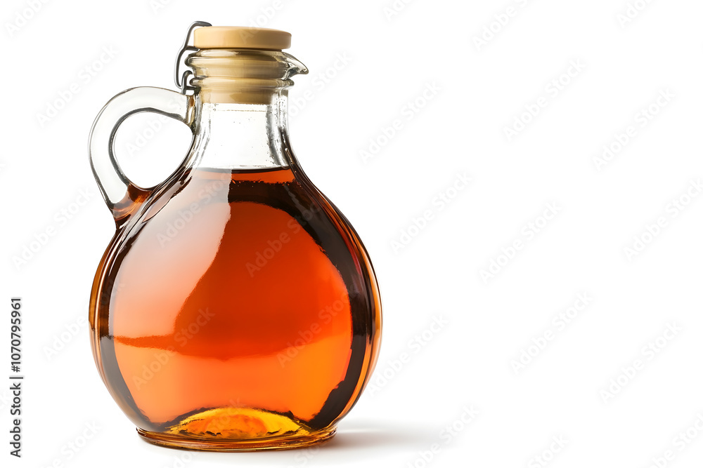 Maple syrup bottle mock up, isolated on white background Maple syrup bottle mock up, isolated on white background