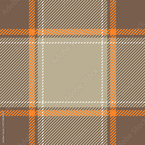 Manufacturing tartan texture vector, fur check plaid seamless. Collection pattern textile background fabric in orange and pastel colors.