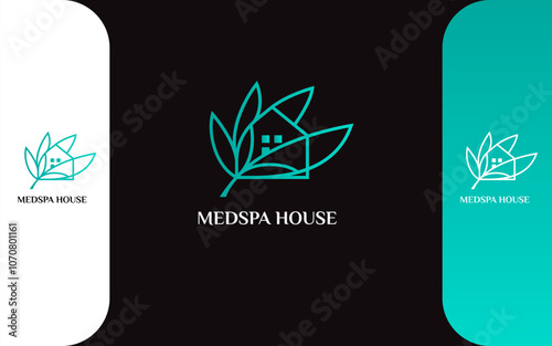 Medical Spa house logo vector
