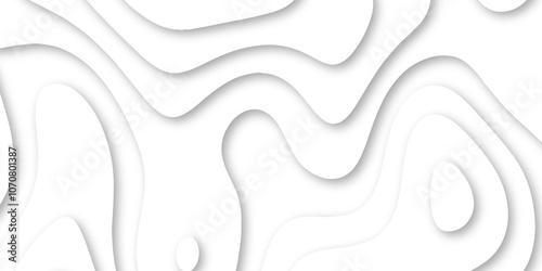 Abstract luxury white modern 3d papercut background. Minimal abstract vector wave carve diamond topography line circle creative topography map circle and wave line smooth multilayer pattern. papercut.