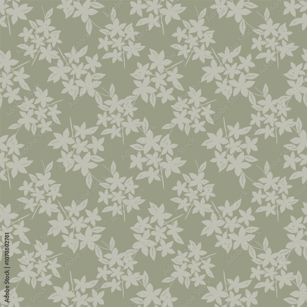Fototapeta premium Flowers pattern, floral illustration. Fabric design