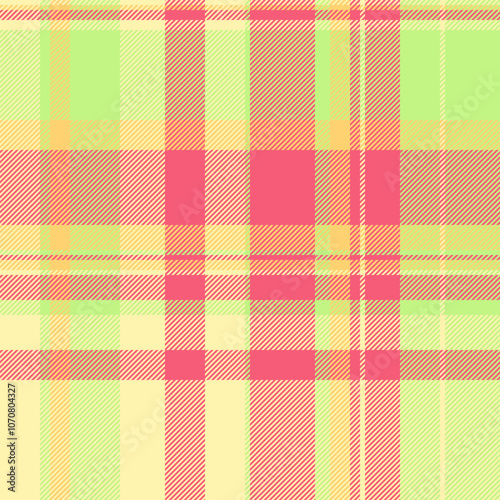 Comfortable fabric pattern tartan, gift paper background check vector. Proud seamless plaid textile texture in yellow and red colors.