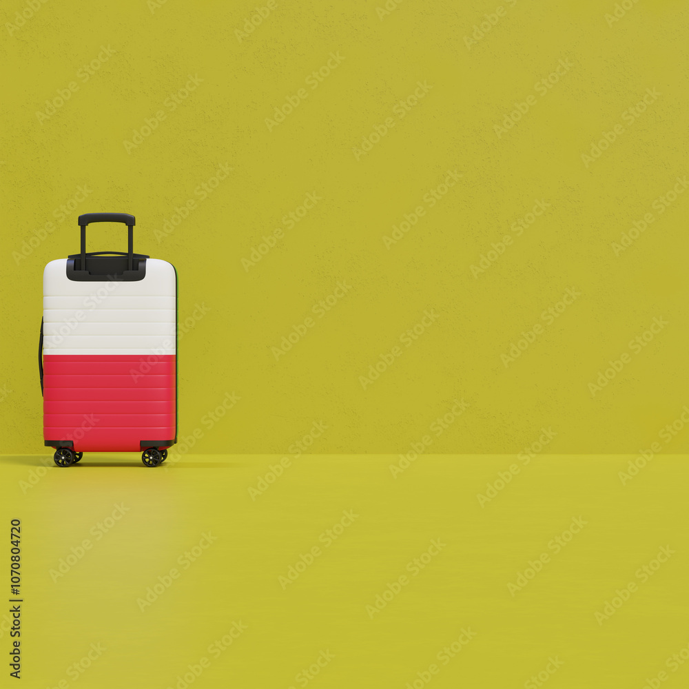Travel suitcase with the flag of Poland Travel suitcase with the flag of Poland