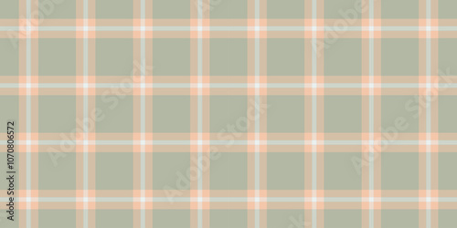 Madras seamless check fabric, delicate textile vector background. Fancy pattern texture tartan plaid in white and light colors.