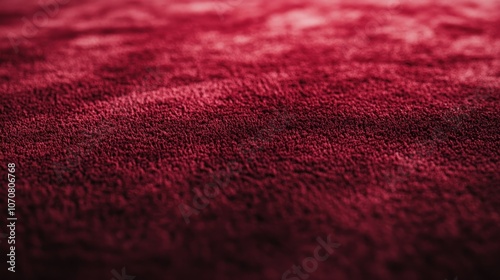 Close-up Texture of Red Velvet Fabric