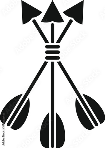 Three arrows tied together symbolize unity and strength, representing the power of collaboration and teamwork