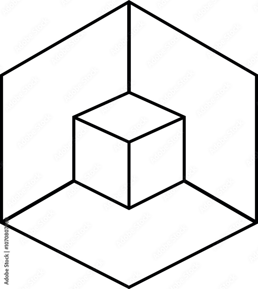 3D digital cube, poly style. Virtual reality line art icons, symbols, logos, drawings, illustrations, signs, doodles for web, business, online 3D digital cube, poly style. Virtual reality line art icons, symbols, logos, drawings, illustrations, signs, doodles for web, business, online