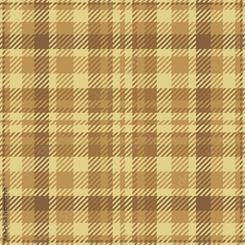 Punk texture fabric background, flannel pattern plaid seamless. Pajamas check tartan vector textile in yellow and orange colors.