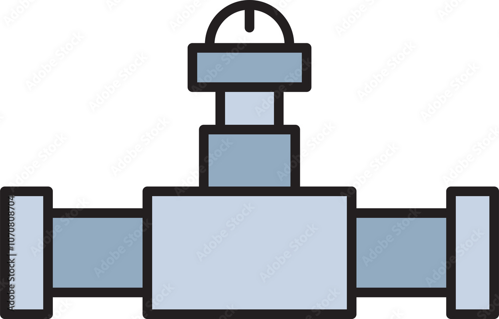 Obraz premium Valve and Pipeline Icon 