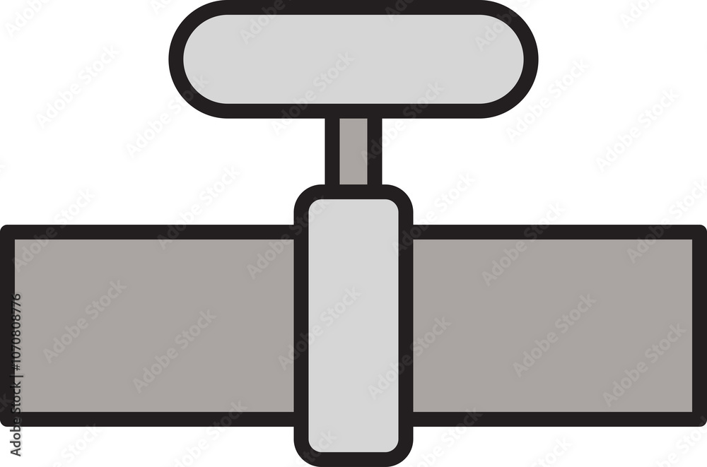 Valve and Pipeline Icon Valve and Pipeline Icon