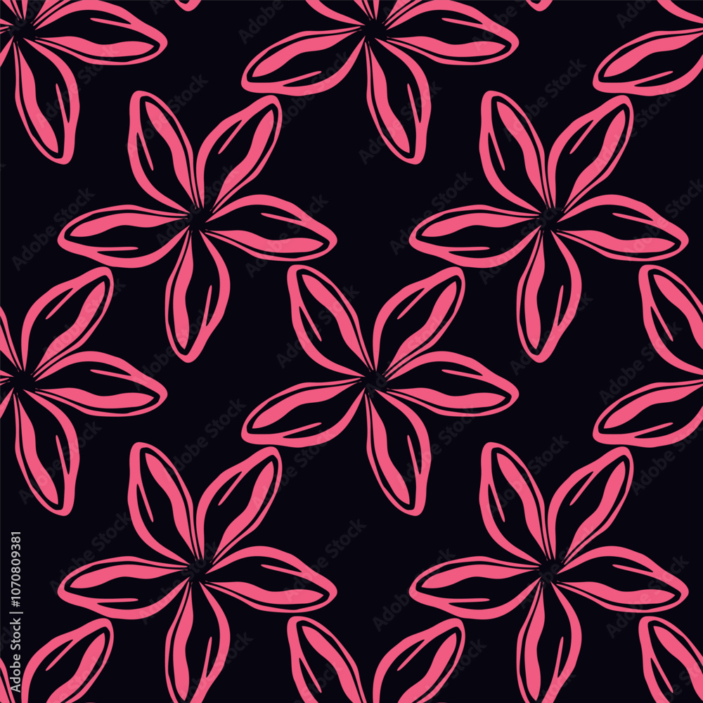 Fototapeta premium flower pattern floral seamless nature illustration vector