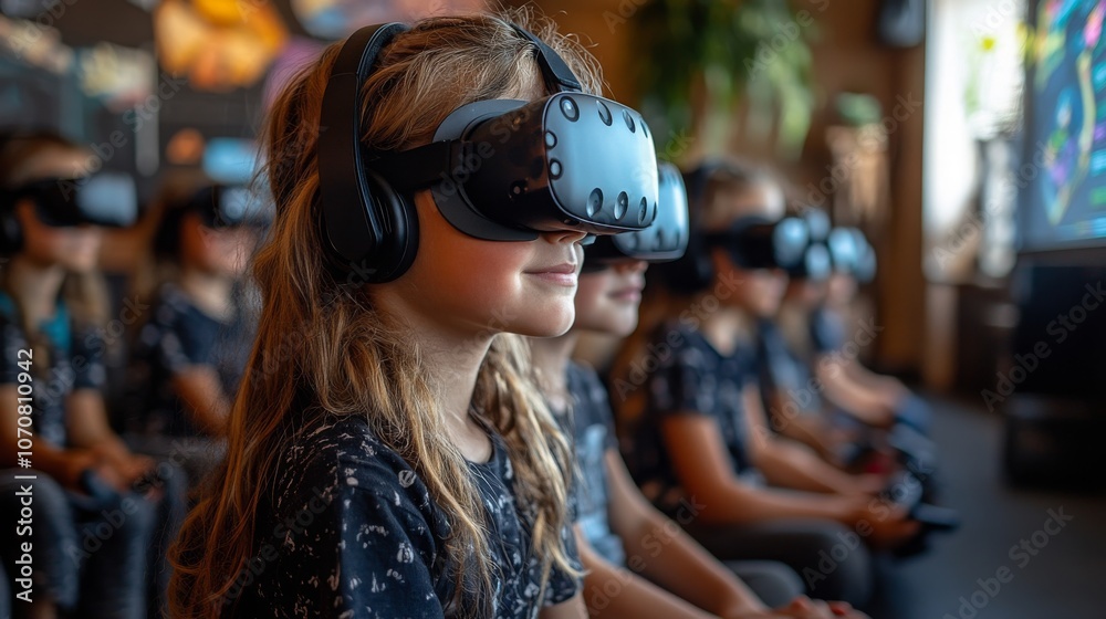 Virtual avatars assist children in an interactive learning experience using VR technology Virtual avatars assist children in an interactive learning experience using VR technology