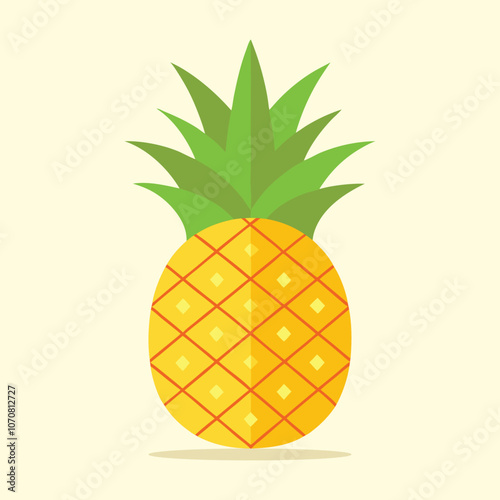 Pineapple vector illustration, pineapple icon, Pineapple fruit. Vector illustration cartoon icon