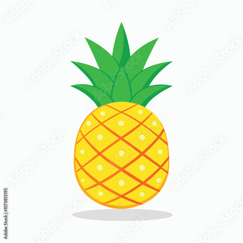 Pineapple vector illustration, pineapple icon, Pineapple fruit. Vector illustration cartoon icon