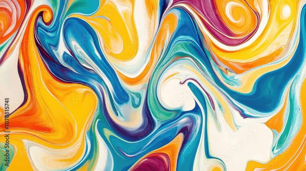 Vibrant swirls of color in abstract art Vibrant swirls of color in abstract art