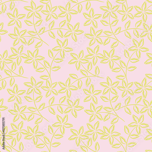 Flowers pattern, floral illustration. Fabric design