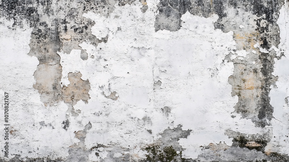 Weathered White Wall With Flaking Paint Weathered White Wall With Flaking Paint