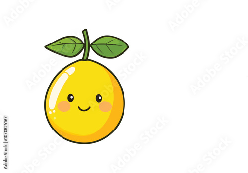 lemon with leaf