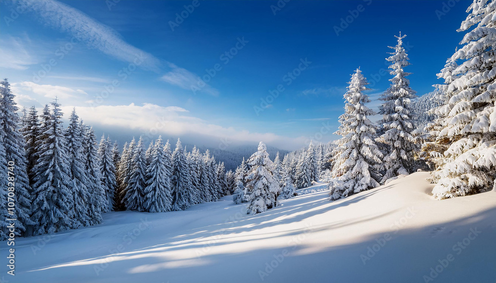 Obraz premium winter landscape with snow