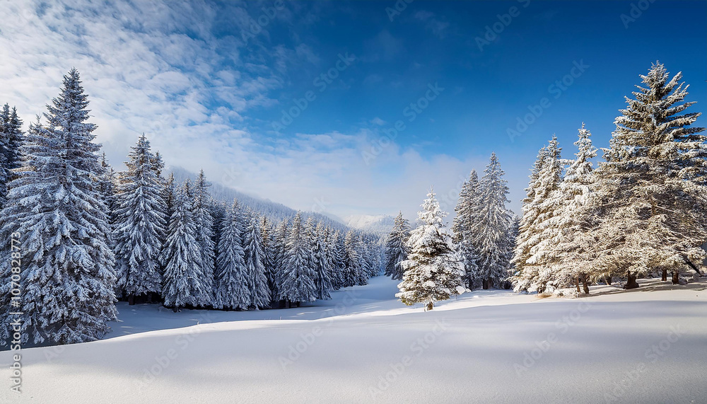 Obraz premium winter landscape with trees