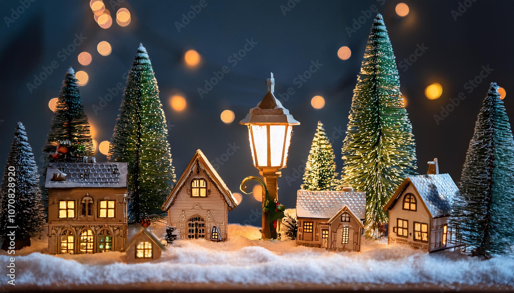 Fototapeta premium christmas night in the city