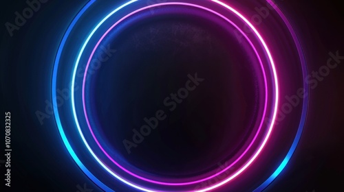 Abstract Neon Circle Background