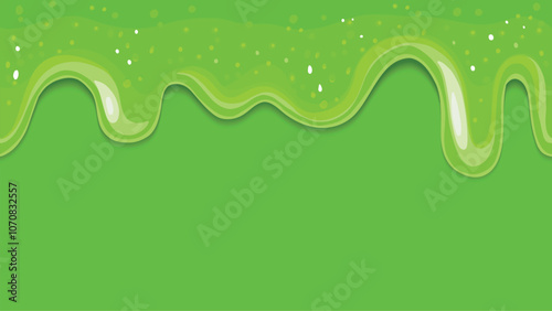 Green jam. Drops of green drops. slime or jam on a white background.