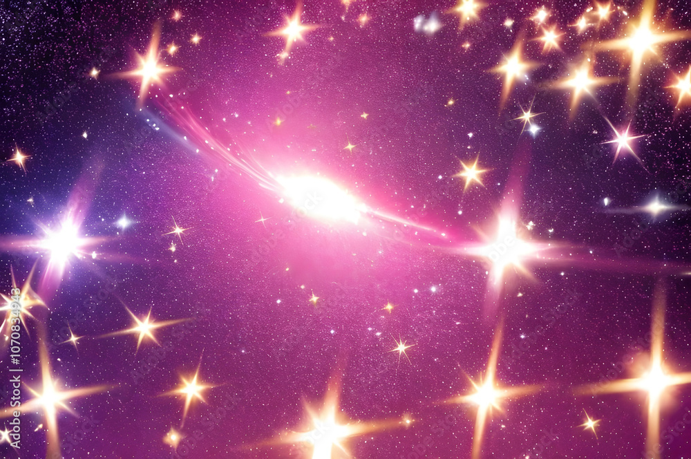 Fototapeta premium Pink Background with Glitter