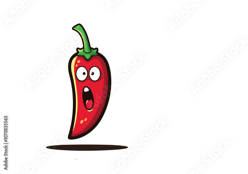 red hot chili pepper isolated on white