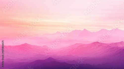 Serene Pink Mountain Landscape at Dusk