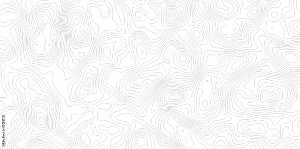 Topography relief and topographic map wave line contour background. Lines Topographic contour lines map seamless pattern. Vector abstract wave curve topo grid map with Geographic mountain relief.