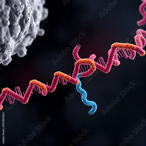 Tyrosine kinase receptor. Dimerization, phosphorylation, activation and cellular response. Cell membrane receptors for ligands as growth factors and cytokines binding. Insulin receptor. vector design photo