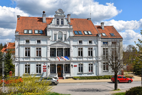 The town hall building in Dobre Miasto, Poland