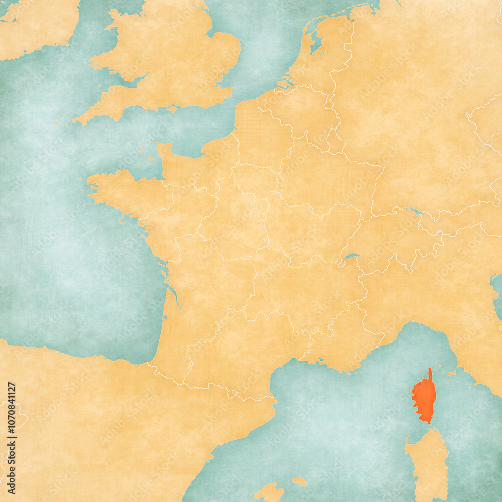 Map of France - Corsica