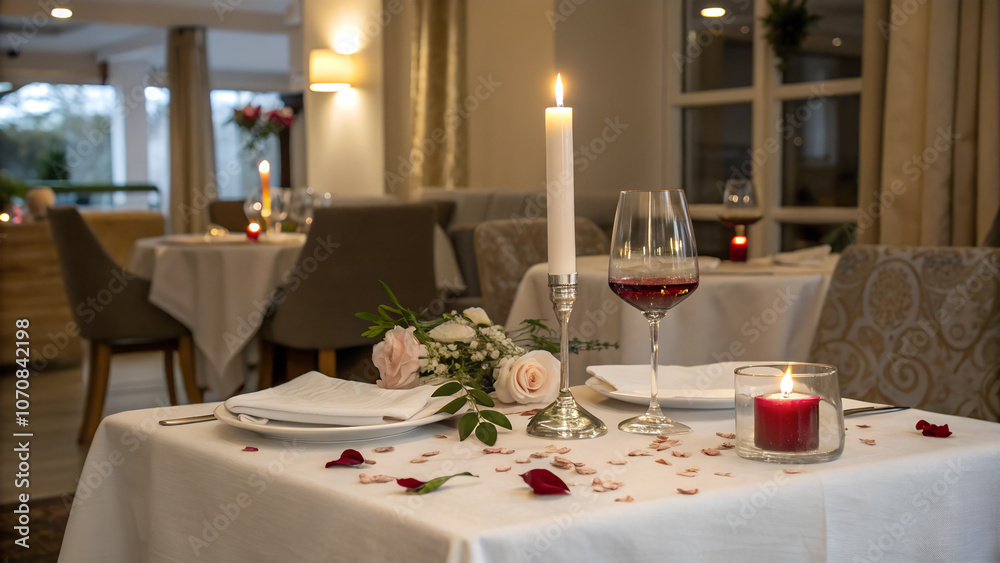 restaurant setting for a romantic dinner restaurant setting for a romantic dinner