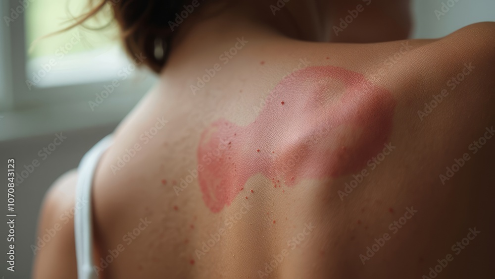 Close-Up of Sunburned Skin with Redness and Peeling Close-Up of Sunburned Skin with Redness and Peeling