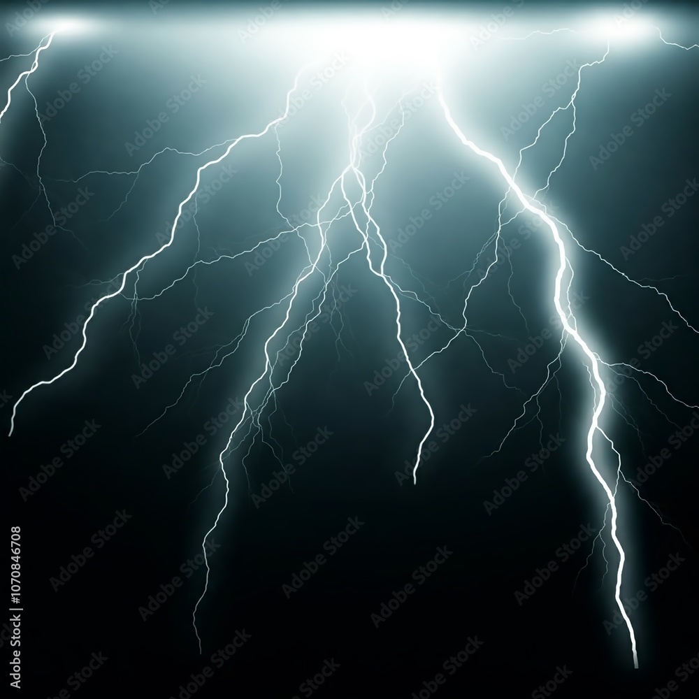 A powerful image of bright lightning, breaking through a dark turbulent sky. Electric lightning bolts with a dark background of dynamic natural energy concept A powerful image of bright lightning, breaking through a dark turbulent sky. Electric lightning bolts with a dark background of dynamic natural energy concept
