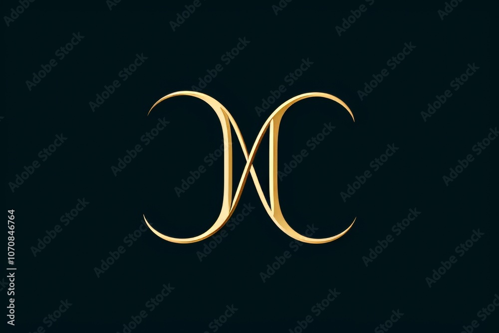 Minimalist emerald green monogram design featuring simple lines and shapes on a clean background
