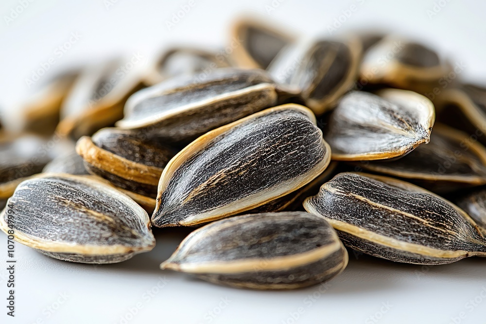 Close-up of a Pile of Shelled Sunflower Seeds