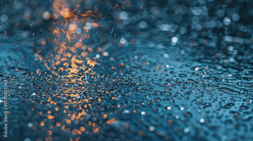 The abstract nature of lightning is captivating. Dark clouds and rain complete the dramatic picture.