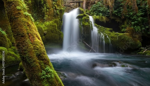 mossy hidden waterfall