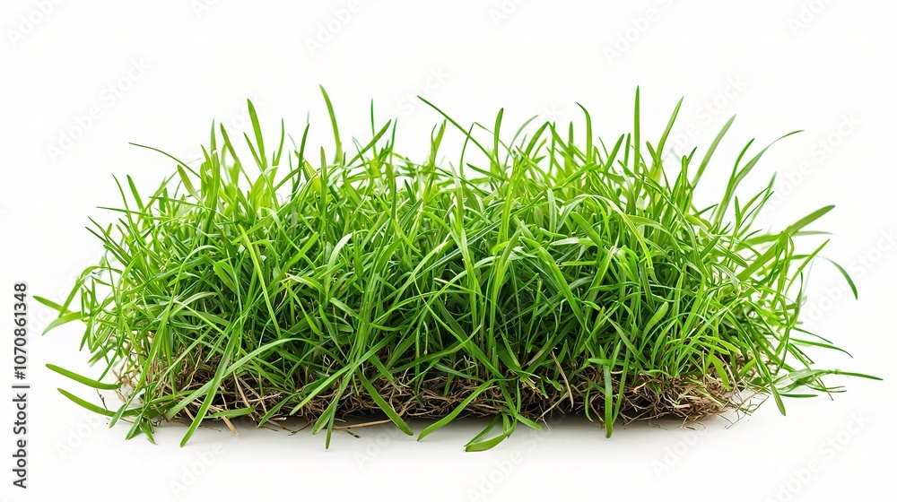 Fresh Green Grass on White Background Fresh Green Grass on White Background