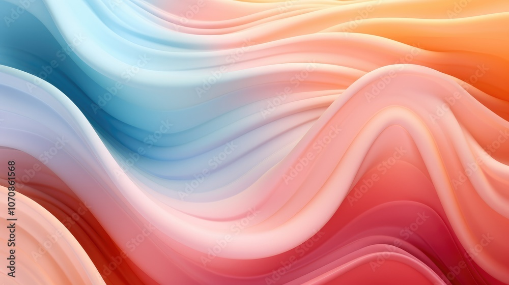 Abstract pastel colors 3d wave background. Abstract background in soft pastel colors Abstract pastel colors 3d wave background. Abstract background in soft pastel colors
